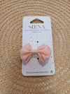 SIENA PINZA CON DOPPIO FIOCCO GROS GRAIN SALMONE