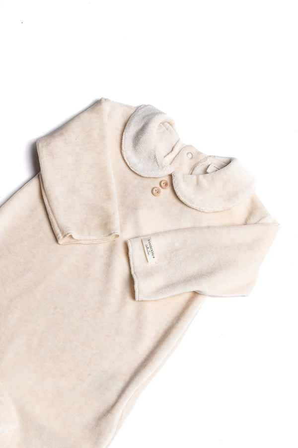 BAMBOOM TUTINA BIMBA CON COLLETTO WARM WHITE 1313