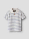 LIL ATELIER POLO M/M COCONUT MILK/ DUSTY BLUE