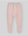 PAZ RODRIGUEZ COMPLETO COTONE/CASHMERE COLLO PIZZO ROSA CIPRIA