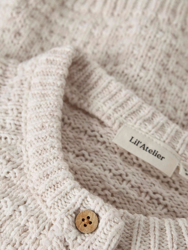 LIL ATELIER CARDIGAN A MAGLIA NOVELLE PEACH