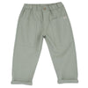 CHICCO PANTALONI LUNGHI MISTO LINO VERDE MILITARE