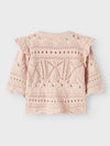 LIL ATELIER CARDIGAN TRAFORATO ROSA