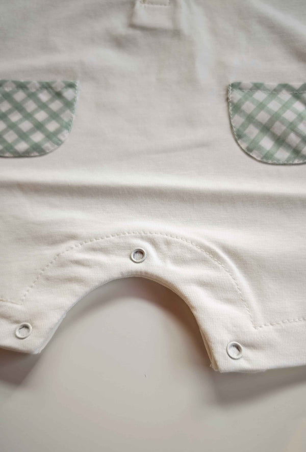 BABYGI PAGLIACCETTO JERSEY FANTASIA VICHY VERDE PI46B