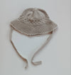 PAZ RODRIGUEZ CAPPELLO COTONE E CASHMERE "PONY ANGORA" TORTORA