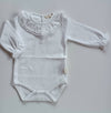 BABYGI BODY CON COLLETTO MACRAMè BIANCO