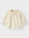 LIL ATELIER CAMICIA TRAFORATA CON COLLO ARRICCIATO