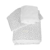 PASITO A PASITO PIUMINO PER CULLA + LENZUOLO CON ANGOLI + CUSCINO 90X50 CM LITTLE BLOOM FIORI GRIGIO TOG 2,5