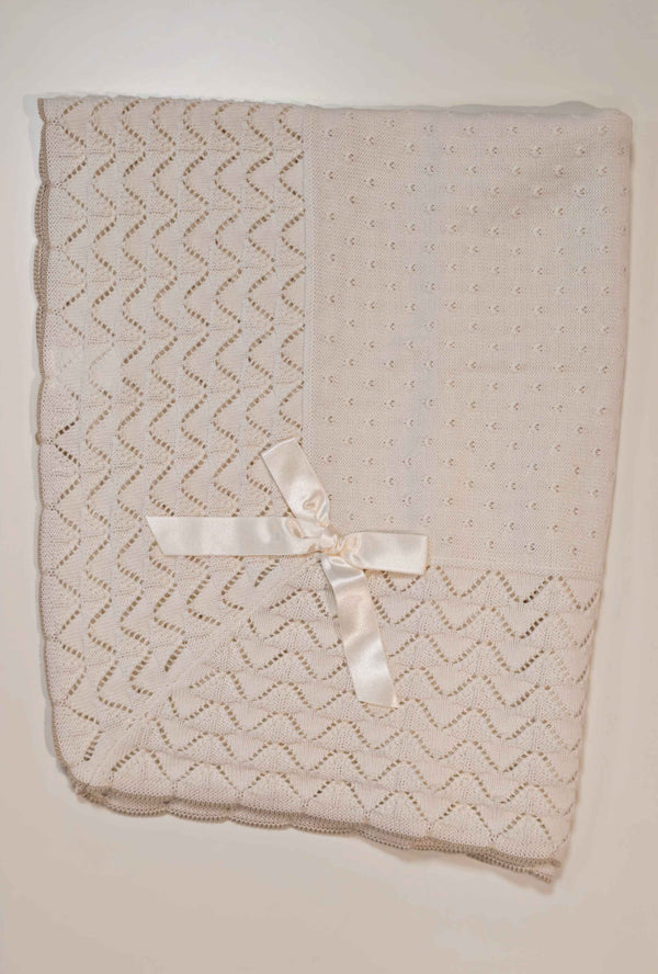 PECESA COPERTA FILO COTONE 100% AVORIO ECRù