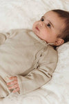 BAMBOOM MAGLIA CON APERTURA INCROCIATA SAND