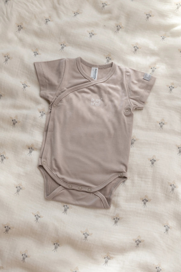 BAMBOOM BODY MEZZA MANICA 2PZ BIANCO CAMMELLO