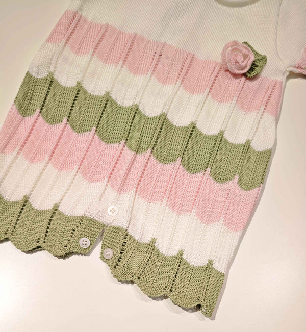MARLù EK1815 PAGLIACCETTO FILO VANIGLIA ROSA PESCO VERDE OLIVA