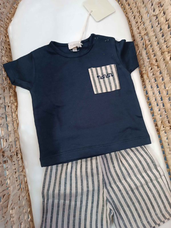NANAN COMPLETO BLU E BEIGE