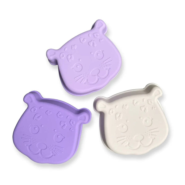 SWIMESSENTIAL SET DA SPIAGGIA IN SILICONE LEOPARDO LILLA