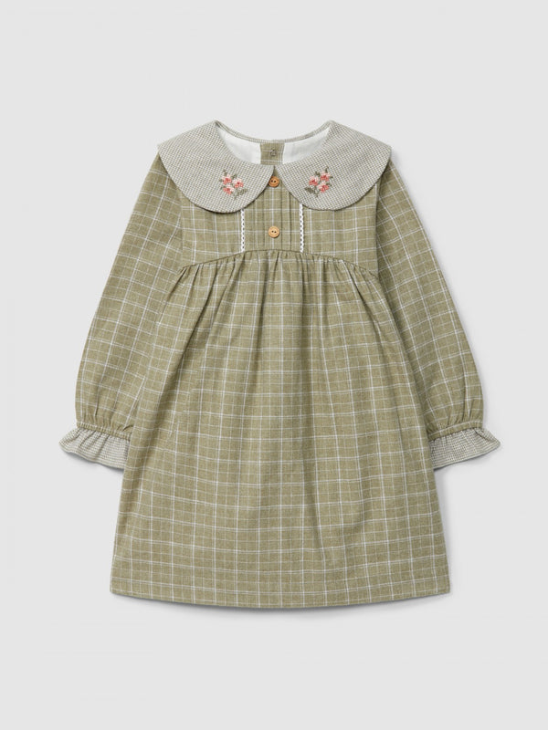 LARANJINHA ABITO MICROVICHY VERDE OLIVA I6722J23