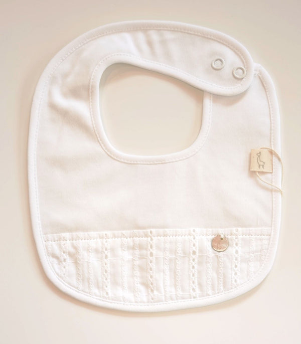 BABYGI BAVETTA BIANCA CON RICAMO JB24B
