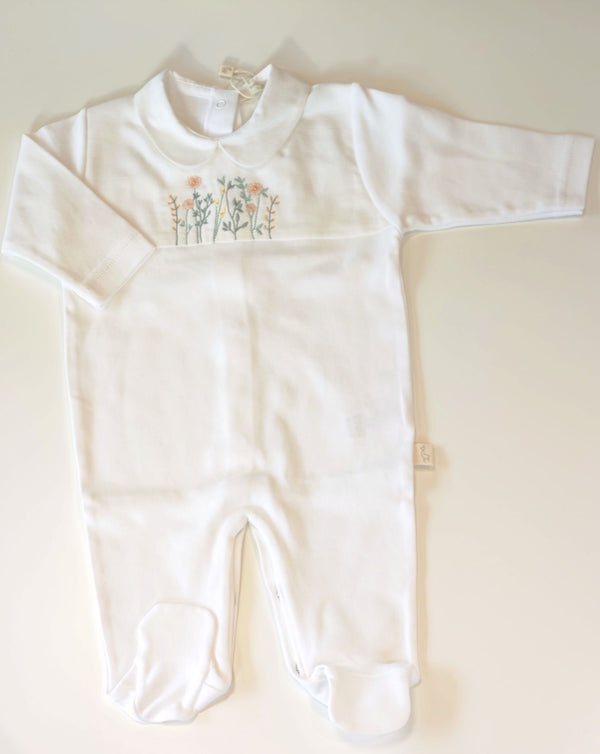 BABYGI TUTINA JERSEY/LINO FANYASIA FIORI RICAMATI LN51G