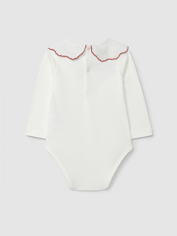 LARANJINHA BODY CON COLLETTO RICAMATO BORDEAUX I6684M35