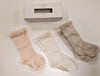 BAMBOOM 3PC in GIFT BOX Calza Bimba con Pizzo ROSA CIPRIA-PANNA-OYSTER