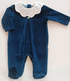 BABYGI TUTINA CINIGLIA NAVY/BLU E COLLO NUVOLA BIANCO