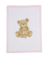 LE BEBè LBG6314 COPERTA FILO ORSI BIANCO ROSA