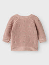 LIL ATELIER CARDIGAN ROSE RICAMATO