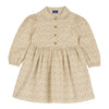CHICCO ABITO VELLUTO A COSTE BEIGE CON FIORI 102672