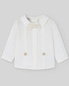 PAZ RODRIGUEZ COMPLETO CAMICIA+PANTALONE VELLUTO BEIGE