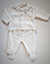 BABYGI COMPLETO DUE PEZZI CINIGLIA PANNA CON COLLETTO COUNTRY