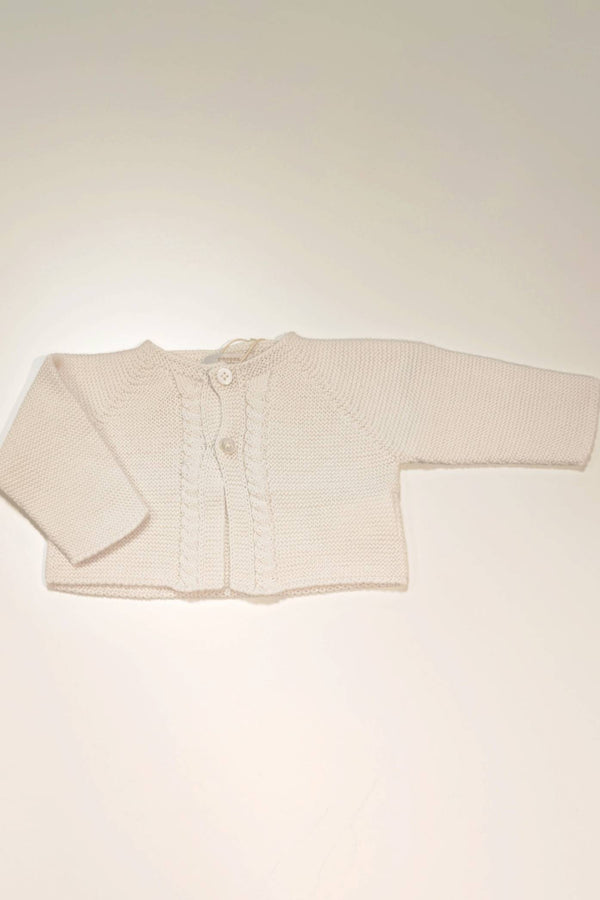 PECESA CARDIGAN FILO COTONE 100% AVORIO