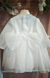 AMAYA ABITO BATTESIMALE PUNTO SMOCK CRUDO ROSA 190027