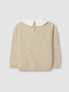 LARANJINHA MAGLIA BEIGE CON COLLETTO IN TESSUTO I5766