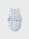 LIL ATELIER PAGLIACCETTO CON VOLANT AZZURRO