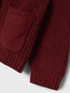 LIL ATELIER CARDIGAN RUGGINE CON TASCHINE