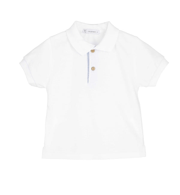CALAMARO 11317 COMPLETO POLO M/C +PANTALONCINO A RIGHE AZZURRO E BIANCO