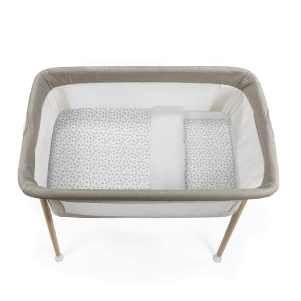 PASITO A PASITO PIUMINO PER CULLA + LENZUOLO CON ANGOLI + CUSCINO 90X50 CM LITTLE BLOOM FIORI GRIGIO TOG 2,5