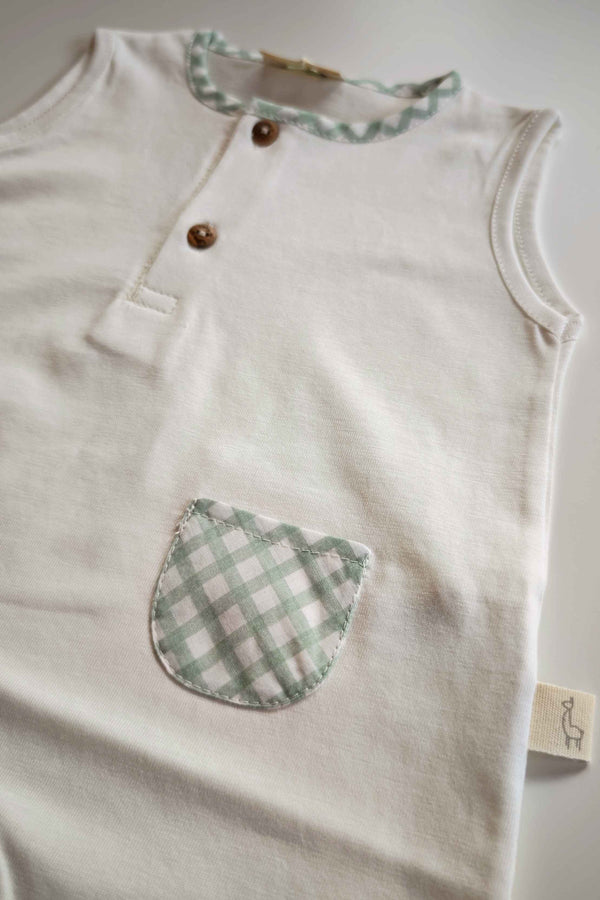 BABYGI PAGLIACCETTO JERSEY FANTASIA VICHY VERDE PI46B