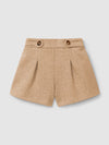 LARANJINHA PANTALONCINI PULL-UP A SPINA DI PESCE BEIGE I5745