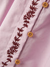 NAME IT CAMICIA A CAMPANA ROSA CON RICAMO