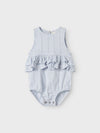 LIL ATELIER PAGLIACCETTO CON VOLANT AZZURRO
