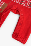 BOBOLI Tutina tricot "cucciolo" per neonati ROSSA
