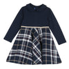 CHICCO ABITO MANICHE LUNGHE TARTAN BLU
