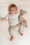 BAMBOOM MAGLIA A RIGHE MANICHE CORTE WARM WHITE