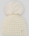 PAZ RODRIGUEZ CAPPELLO LANA PANNA CON POMPOM