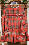 TUTTO PICCOLO ABITO TARTAN ROSSO