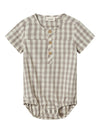 LIL ATELIER PAGLIACCETTO CAMICIA VICHY GRIGIO
