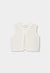 BOBOLI GILET BIMBA COTONE BIANCO+TOP BIANCO