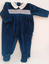 BABYGI TUTINA CINIGLIA NAVY/BLU E PUNTO SMOCK