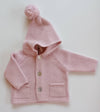 MAGLIFICIO DI VERONA CARDIGAN CON CAPPUCCIO POM POM ROSA