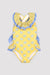 YSABEL MORA Costume da bagno per bambina con volant e fiocchi, stampa tartaruga 95137